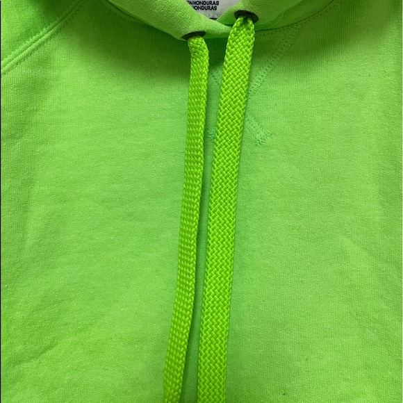 NWOT Champion Never Worn Neon Lime Green Sweatshirt Hoodie w Pockets - Picture 4 of 5